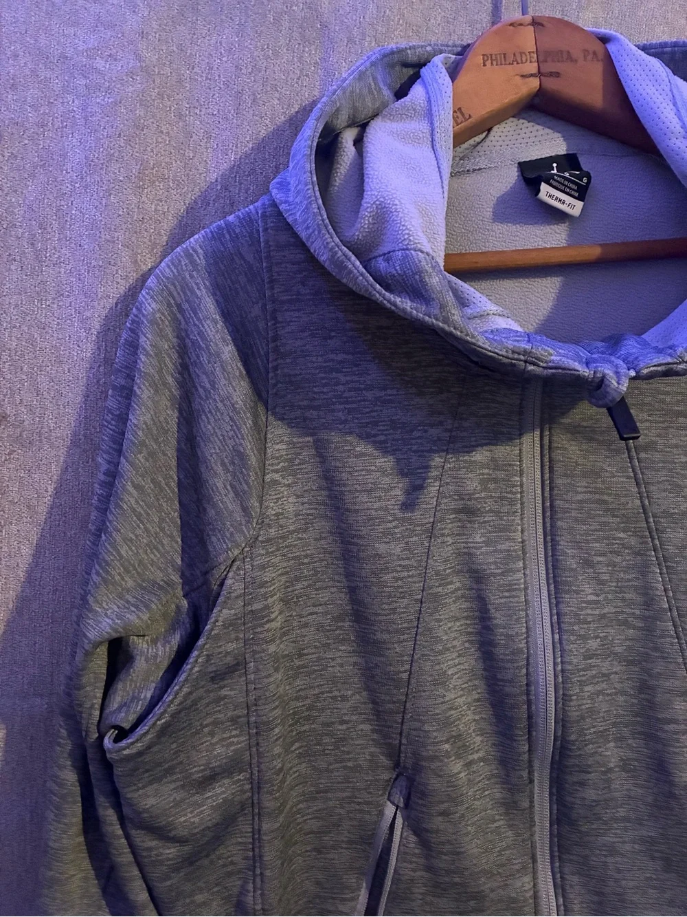 Jordan Light Gray Full-Zip Hooded Jacket
